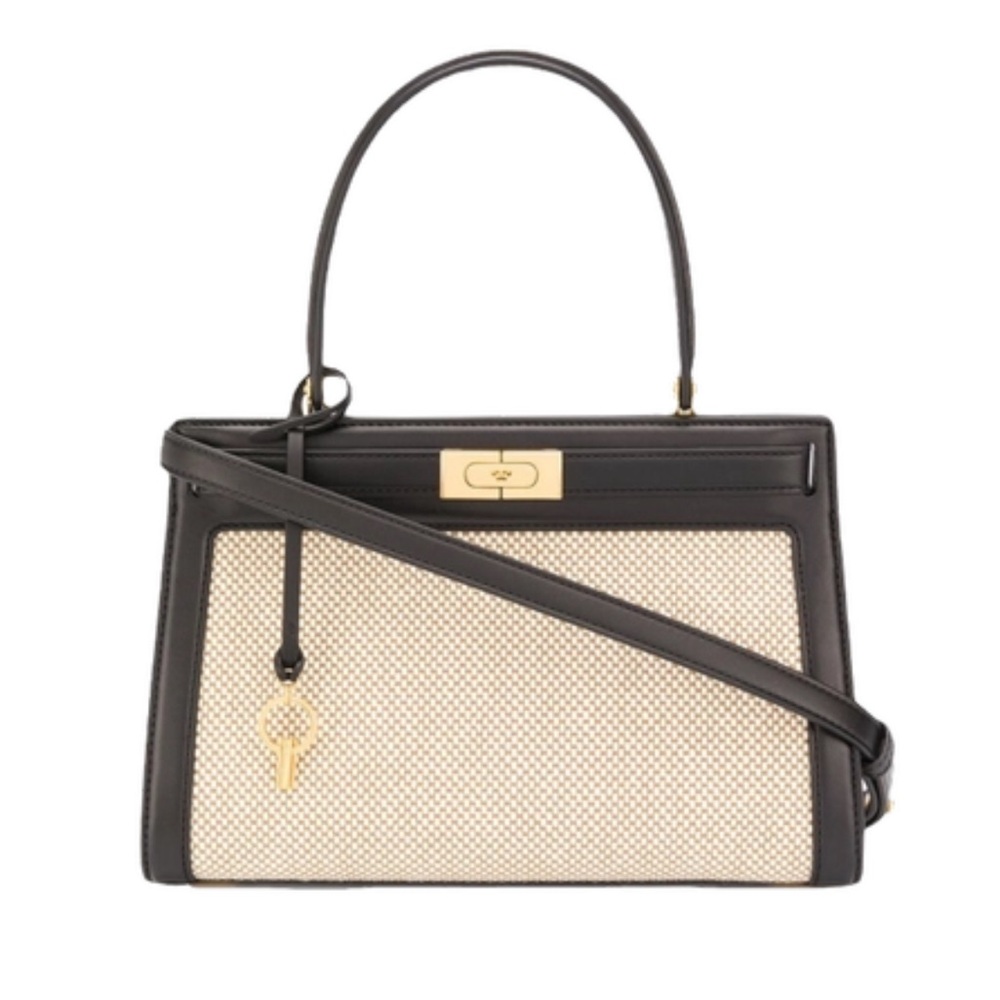 Black & Tan Tory Burch Bag with extra shoulder strap